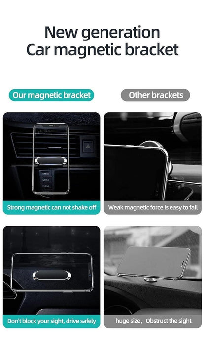 Magnetic Car Phone Holder Dashboard Mini Strip Shape Stand