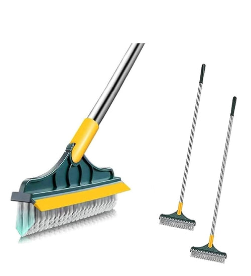 2in1 Floor Scrub Cleaning Brush Wiper